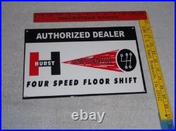 Vintage Hurst Competition Plus 4 5 Speed Shifter 12 Metal Car Gasoline Oil Sign