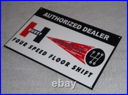 Vintage Hurst Competition Plus 4 5 Speed Shifter 12 Metal Car Gasoline Oil Sign