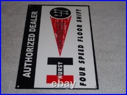 Vintage Hurst Competition Plus 4 5 Speed Shifter 12 Metal Car Gasoline Oil Sign