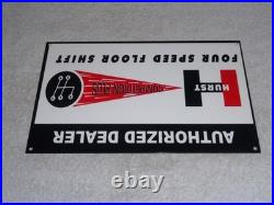 Vintage Hurst Competition Plus 4 5 Speed Shifter 12 Metal Car Gasoline Oil Sign