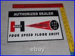 Vintage Hurst Competition Plus 4 5 Speed Shifter 12 Metal Car Gasoline Oil Sign