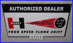 Vintage Hurst Competition Plus 4 5 Speed Shifter 12 Metal Car Gasoline Oil Sign