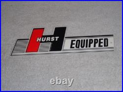 Vintage Hurst Equipped 4 5 Speed Shifter 12 Metal Car Truck Gasoline & Oil Sign