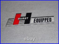 Vintage Hurst Equipped 4 5 Speed Shifter 12 Metal Car Truck Gasoline & Oil Sign