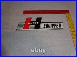 Vintage Hurst Equipped 4 5 Speed Shifter 12 Metal Car Truck Gasoline & Oil Sign