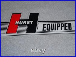 Vintage Hurst Equipped 4 5 Speed Shifter 12 Metal Car Truck Gasoline & Oil Sign