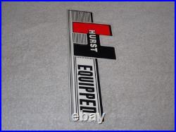 Vintage Hurst Equipped 4 5 Speed Shifter 12 Metal Car Truck Gasoline & Oil Sign