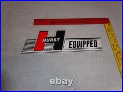 Vintage Hurst Equipped 4 5 Speed Shifter 12 Metal Car Truck Gasoline & Oil Sign
