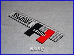 Vintage Hurst Equipped 4 5 Speed Shifter 12 Metal Car Truck Gasoline & Oil Sign