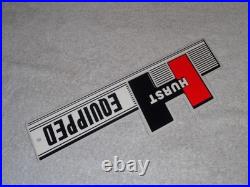 Vintage Hurst Equipped 4 5 Speed Shifter 12 Metal Car Truck Gasoline & Oil Sign