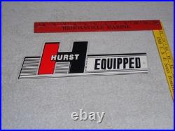 Vintage Hurst Equipped 4 5 Speed Shifter 12 Metal Car Truck Gasoline & Oil Sign