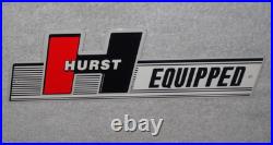 Vintage Hurst Equipped 4 5 Speed Shifter 12 Metal Car Truck Gasoline & Oil Sign