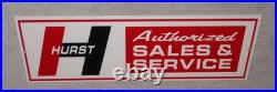 Vintage Hurst Sales & Service 4 5 Speed Shifter 15 Metal Car, Gasoline Oil Sign