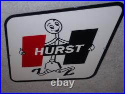 Vintage Hurst Shifter 4 5 Speed Shift Auto Racing Mascot Metal Gasoline Oil Sign