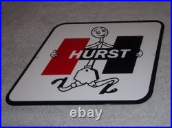 Vintage Hurst Shifter 4 5 Speed Shift Auto Racing Mascot Metal Gasoline Oil Sign