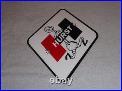 Vintage Hurst Shifter 4 5 Speed Shift Auto Racing Mascot Metal Gasoline Oil Sign