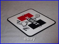 Vintage Hurst Shifter 4 5 Speed Shift Auto Racing Mascot Metal Gasoline Oil Sign Vintage Hurst Shifter 4 5 Speed Shift Auto Racing Mascot Metal Gasoline Oil Sign