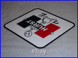 Vintage Hurst Shifter 4 5 Speed Shift Auto Racing Mascot Metal Gasoline Oil Sign