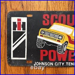 Vintage International scout IH License Plate Original Scout Power Jc Tennessee