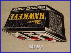 Vintage Iowa Hawkeye Auto Battery Car Truck Lg Batteries Metal Gasoline Oil Sign