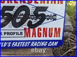 Vintage Iskenderian 505 Magnum Auto Parts Porcelain Metal Part Sign 12x 8