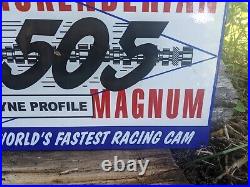 Vintage Iskenderian 505 Magnum Auto Parts Porcelain Metal Station Sign 12x 8