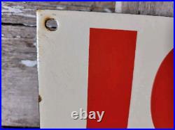 Vintage Iskenderian Porcelain Sign 30 Old Poly Dyne Car Auto Parts Profile Cams