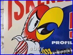 Vintage Iskenderian Porcelain Sign 30 Old Poly Dyne Car Auto Parts Profile Cams