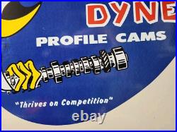 Vintage Iskenderian Porcelain Sign 30 Old Poly Dyne Car Auto Parts Profile Cams
