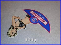 Vintage Jeep Full Service Garage Woman 12 Metal Car Truck Suv Gasoline Oil Sign