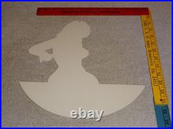 Vintage Jeep Full Service Garage Woman Metal Enamel Car Gasoline Oil Willys Sign