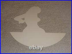 Vintage Jeep Full Service Garage Woman Metal Enamel Car Gasoline Oil Willys Sign