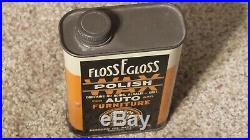 Vintage Johnson FLOSS EGLOSS Car Polish Wax Auto/Furniture Oil Can FULLMINTY