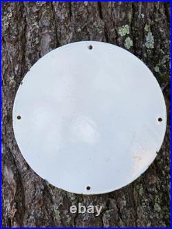 Vintage Johnson Gasoline Porcelain Sign Gives Wings To Your Car 12