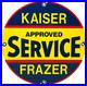 Vintage-Kaiser-Frazer-Porcelain-Dealership-Sign-Approved-Service-Gas-Oil-Auto-01-uw