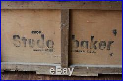 Vintage LARGE 1961 STUDEBAKER Wood Box Crate for Truck Engine Block Car Auto