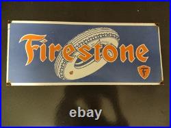 Vintage Large Firestone Tires Auto Advertising Porcelain Metal Service Sign