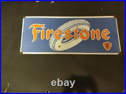 Vintage Large Firestone Tires Auto Advertising Porcelain Metal Service Sign Vintage Large Firestone Tires Auto Advertising Porcelain Metal Service Sign