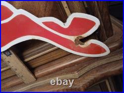 Vintage Large Mobil Mobilgas Pegasus Gas Oil Auto Service Station Porcelain Sign