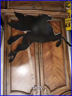 Vintage Large Mobil Mobilgas Pegasus Gas Oil Auto Service Station Porcelain Sign