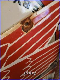 Vintage Large Mobil Mobilgas Pegasus Gas Oil Auto Service Station Porcelain Sign