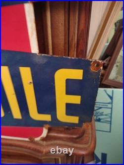 Vintage Large Oldsmobile Porcelain Sign Chevrolet Auto Dealership Dealer Sales