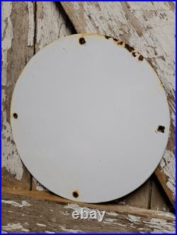 Vintage Liquid Wrench Porcelain Sign Garage Car Tool Lubricant Rust Woman Lady