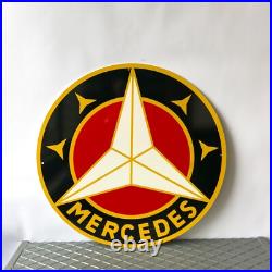 Vintage MERCEDES 1909 Star Logo Heavy Metal Sign XL 19.7 (50cm)