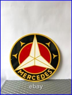 Vintage MERCEDES 1909 Star Logo Heavy Metal Sign XL 19.7 (50cm)