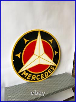 Vintage MERCEDES 1909 Star Logo Heavy Metal Sign XL 19.7 (50cm)