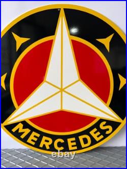 Vintage MERCEDES 1909 Star Logo Heavy Metal Sign XL 19.7 (50cm)