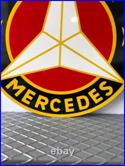 Vintage MERCEDES 1909 Star Logo Heavy Metal Sign XL 19.7 (50cm)