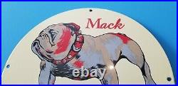 Vintage Mack Trucks Inc Porcelain Gas Diesel Auto Sales Service Dealership Sign
