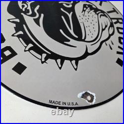 Vintage Mack Trucks Sign Diesel Bulldog Auto Gas Pump Porcelain Sign